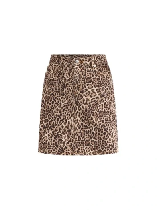 Loft Leopard Print Denim Mini Skirt - Picture 5 of 5